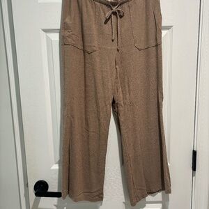 Large Khaki Linen Pants